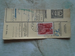 D138807 Hungary  Parcel Post Receipt 1939  MISKOLC - Pacchi Postali