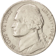 Monnaie, États-Unis, Jefferson Nickel, 5 Cents, 1984, U.S. Mint, Philadelphie - 1938-…: Jefferson