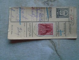 D138815 Hungary  Parcel Post Receipt 1939  KÖRÖSLADÁNY ? - Parcel Post
