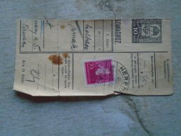 D138817 Hungary  Parcel Post Receipt 1939   HEREND - Paketmarken