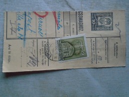 D138850  Hungary  Parcel Post Receipt 1939  KEREKEGYHÁZA - Paketmarken