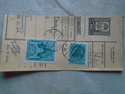D138857  Hungary  Parcel Post Receipt 1939  ÚJPEST - Paketmarken