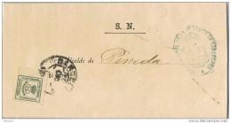 19019. Carta S.N. Entera Impresos BARCELONA 1882. Trebol Sobre Cuartillo - Lettres & Documents