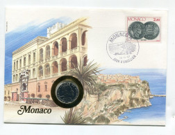 Monaco 1 Franc 1986 UNC Lettre " 1er Jour D´Emission " # 1 - 1960-2001 Nieuwe Frank