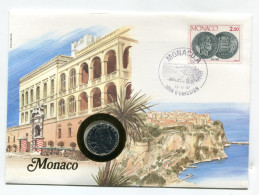 Monaco 1 Franc 1986 UNC Lettre " 1er Jour D´Emission " # 2 - 1960-2001 Nouveaux Francs