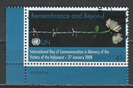 UN-New York. Scott # 948 Used. Holocaust Remembrance. Joint  Issue With Israel 2008 - Emissions Communes