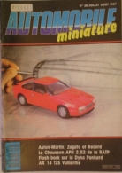 AUTOMOBILE MINIATURE - N.38 - JUILLET/AOUT 1987 - ASTON MARTIN ZAGATO 1/43 RECORD - France