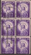 USA 1954 3c Booklet Pane SG 1033b U #VL321 - 1941-80