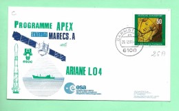 ENVELOPPE : Programe APEX Ariane Tir N°4 , Darmstadt 20-12-81 - América Del Norte