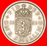 § SCOTTISH CREST: UNITED KINGDOM ★ SHILLING 1953! LOW START ★ NO RESERVE! - I. 1 Shilling