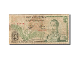 Billet, Colombie, 5 Pesos Oro, 1961-1964, 1978-10-01, KM:406f, TB - Kolumbien
