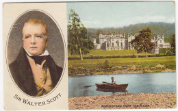 Abbotsford From The River & Sir Walter Scott - (Scotland) - Selkirkshire