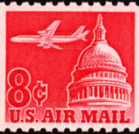 1962 USA Air Mail Coil Stamp Jet Over Capital Sc#c65? Post Aircraft Airplane Plane Architecture - Coils & Coil Singles