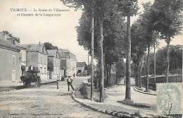 Vigneux - La Route De Villeneuve Et Quartier De La Longueraye Attelage - Vigneux Sur Seine