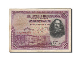 Billet, Espagne, 50 Pesetas, 1928, 1928-08-15, KM:75a, TTB - 50 Pesetas