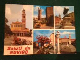 Cartolina Saluti Da Rovigo Chiesa Del Soccorso,le Due Torri,corso Del Popolo,piazza Vittorio Emanuele Viaggiata  1969 - Rovigo