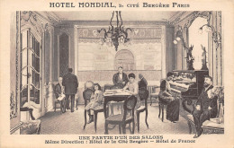 75009-PARIS- HÔTEL MONDIAL, 5 CITE BERGERE , UNE PARTIE D'UN DES SALONS - Pubs, Hotels, Restaurants