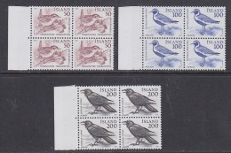 Iceland 1981 Birds 3v  Bl Of 4 ** Mnh (31821A) - Ongebruikt