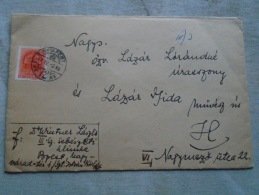 D138910  Hungary  Cover - 1942  özv. Lázár Lórándné és  Gida  MÅ±vész úr  Budapest - Lettres & Documents