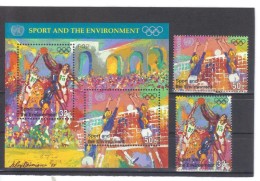 BIN954 UNO NEW YORK  1996  MICHL NR.  716/17 Und BLOCK 13 ** Postfrisch SIEHE ABBILDUNG - Used Stamps