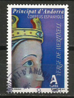 Vierge De Meritxell, Un Timbre-poste, Oblitéré,oblit.ronde., 1 ère Qualité - Usados