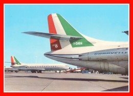 ALITALIA AIRLINES ROMA CARAVELLE VI E. 210 COMPAGNIE AERIENNE ITALIE AEROPORT LEORNARD DE VINCI AVION AERIEN AVIATION - Transportmiddelen