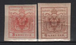 2 Timbres AUTRICHE N° 3B Et 4B Neufs Avec Charnière, Gomme Crakelée - Ungebraucht