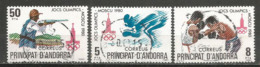 Jeux Olympiques De Moscou, 3 Timbres Oblitérés, Cachets Ronds - Oblitérés