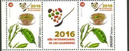 Uruguay 2016  ** Año Internacional De Las Legumbres. FAO. 2 Sellos + Tab. See Desc. - Contre La Faim