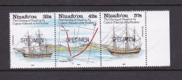 Tonga  Niuafo'ou SG 152-154 1991 Bicentenary Of Charting Overprinted SPECIMEN MNH - Tonga (1970-...)