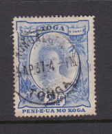 Tonga SG 59 1934 Queen Salote Two And Half Pence Ultramarine Used - Tonga (1970-...)