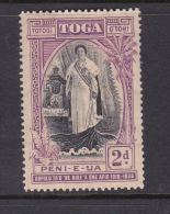 Tonga SG 71 1938 Queen Salote 20th Anniversary Of Accession  2d Black And Purple Mint - Tonga (1970-...)