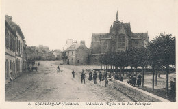 29 // GUERLESQUIN   L'abside De L'église Et La Rue Principale  8 - Guerlesquin