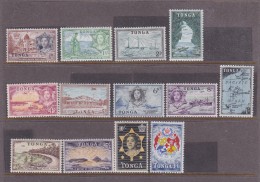 Tonga SG 101-114  1953 Definitives Mint Light Hinged - Tonga (1970-...)