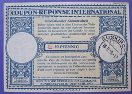 1959 ISRAEL GERMANY DEUTSCHLAND CACHET UNION POSTALE INTERNATIONAL REPLY COUPON REPONSE POSTAL HISTORY STAMP - Lettres & Documents