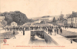 21-MONTBARD- LE CANAL DE BOURGOGNE ET L'ENTREE DES USINES METALLURGIQUES - Montbard