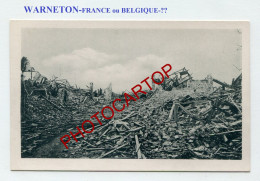 WARNETON-WAASTEN-CARTE Imprimee Allemande-Guerre 14-18-1 WK-BELGIEN Ou FRANCE-??- - Comines-Warneton - Komen-Waasten