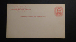 USA - 2 Cent - Grant - Postcard - Postal Stationery - Unused - Look Scan - 1901-20