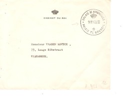 Lettre Du Cabinet Du Roi Expédiée En Franchise C.Palais De Bruxelles 14/11/1963 V.Wezembeek PR3364 - Zonder Portkosten