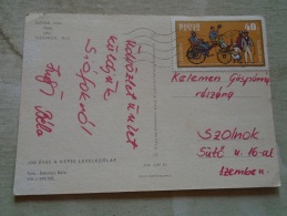 D139003 Hungary   Stamp  On Postcard  Daimler  -automobile  -Siófok 1970 - Sonstige (Land)