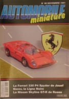 AUTOMOBILE MINIATURE - N.90 NOVEMBRE 1991 - FERRARI 330 P4 JOUEF - Frankrijk