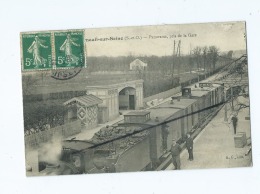 CPA Décollée , Abîmée - Verneuil Sur Seine - Panorama Pris De La Gare -  (train , Locomotive ) - Verneuil Sur Seine