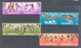 Dominica - 1968 Mexico Pairs MNH__(TH-2218) - Dominica (...-1978)