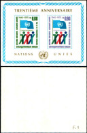 83367) Nazioni Unite Ginevra-1980-30 Anni Delle Nazioni Unite-bf-n.1. Cat 2 Euro - Blocs-feuillets
