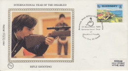 Enveloppe  FDC   1er Jour   GUERNSEY   Année  Internationale  Des  Personnes  Handicapées    1981 - Sport Voor Mindervaliden