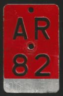 Velonummer Appenzell Ausserrhoden AR 82 - Placas De Matriculación