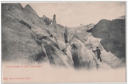 AK - BERGSTEIGER Beim Überqueren Von Gletscherspalten Um 1900 - Climbing