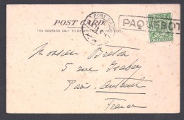 Cachet PAQUEBOT Encadré Et Cachet Port Said Sur Carte  Du  S.S. " HIMALAYA " - Maritieme Post