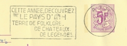 Publibel Obl. N° 2635 ( Chewing Gum  RIZLA) Obl:  Ath: 1976 : Cette Année Découvrez Le Pays D'Ath: Châteaux Légendes, Fo - Targhette