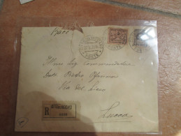 27.6.1931 RACCOMANDATA L.2 Definitiva + Cent.5 Arrivo Al Verso Sigillo Ceralacca - Storia Postale